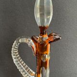 Grande aiguière en cristal taillé doublé