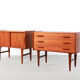 Ensemble de deux chevets de Design danois vintage teck