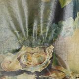 Tableau ancien français nature morte huile sur toile signée L. Bouchu 1912