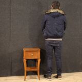 Italian side table in cherry, walnut and fruitwood