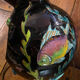 Vintage Vallauris aquarium fish table lamp