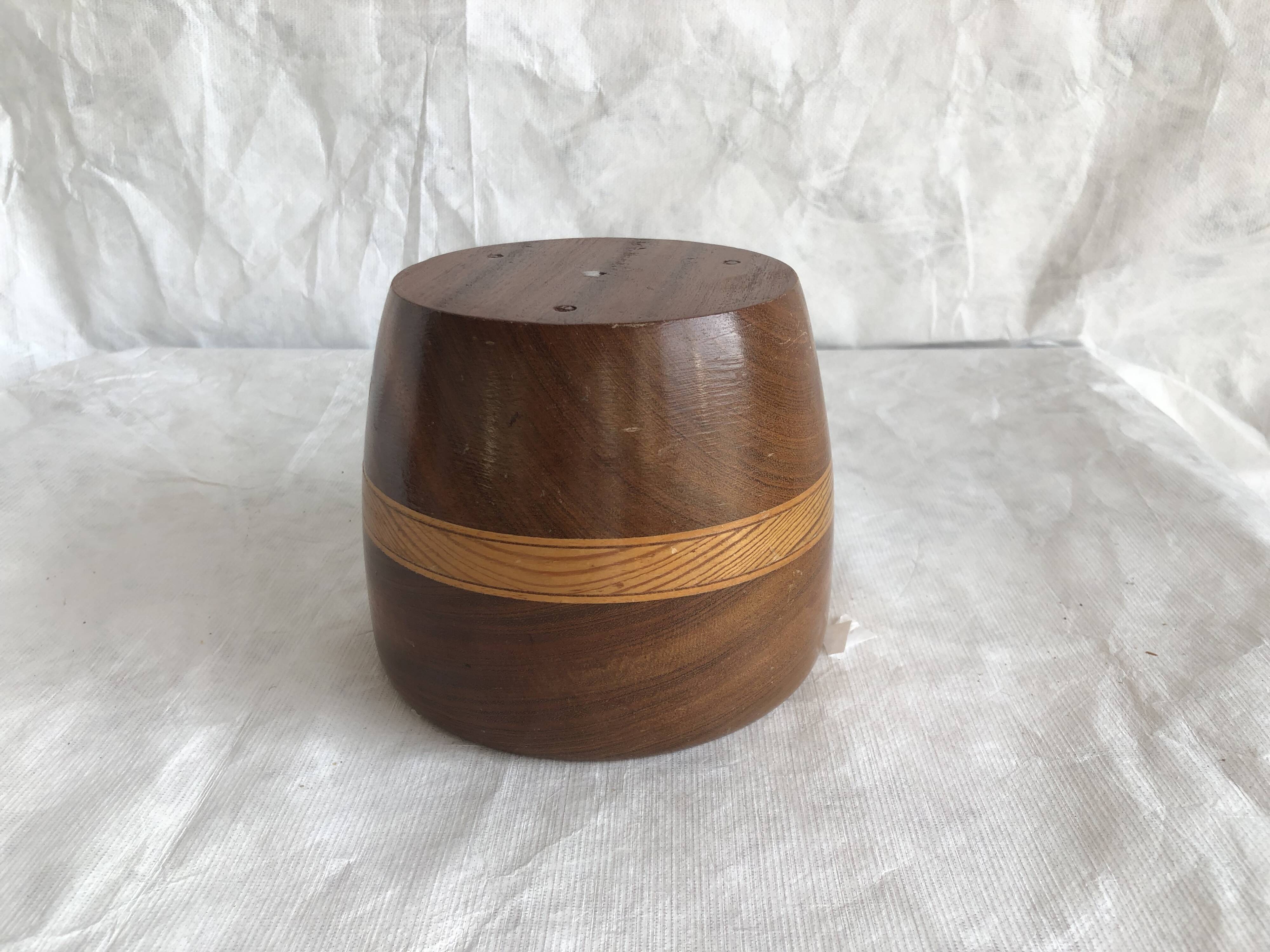 Vintage teak and birch bowl