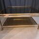 Table basse Guy Lefevre en acier et bronze