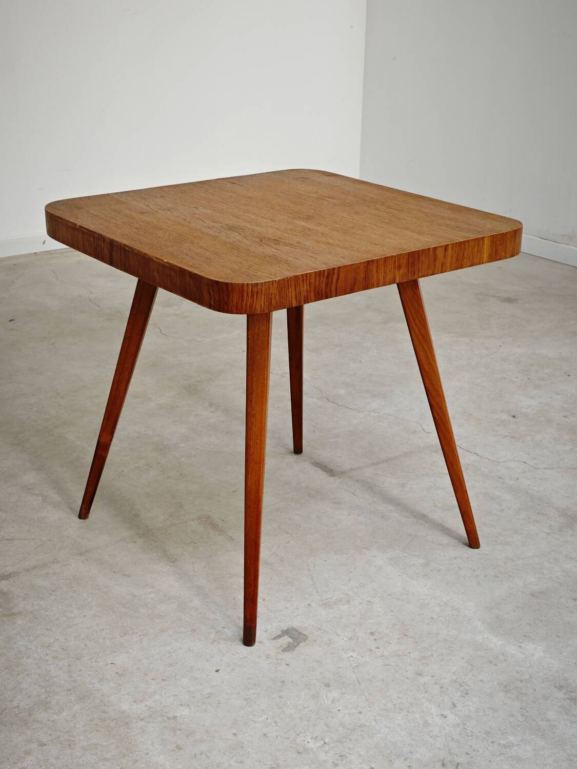 Cesky Nabytek wooden side table, former Czechoslovakia 1960
