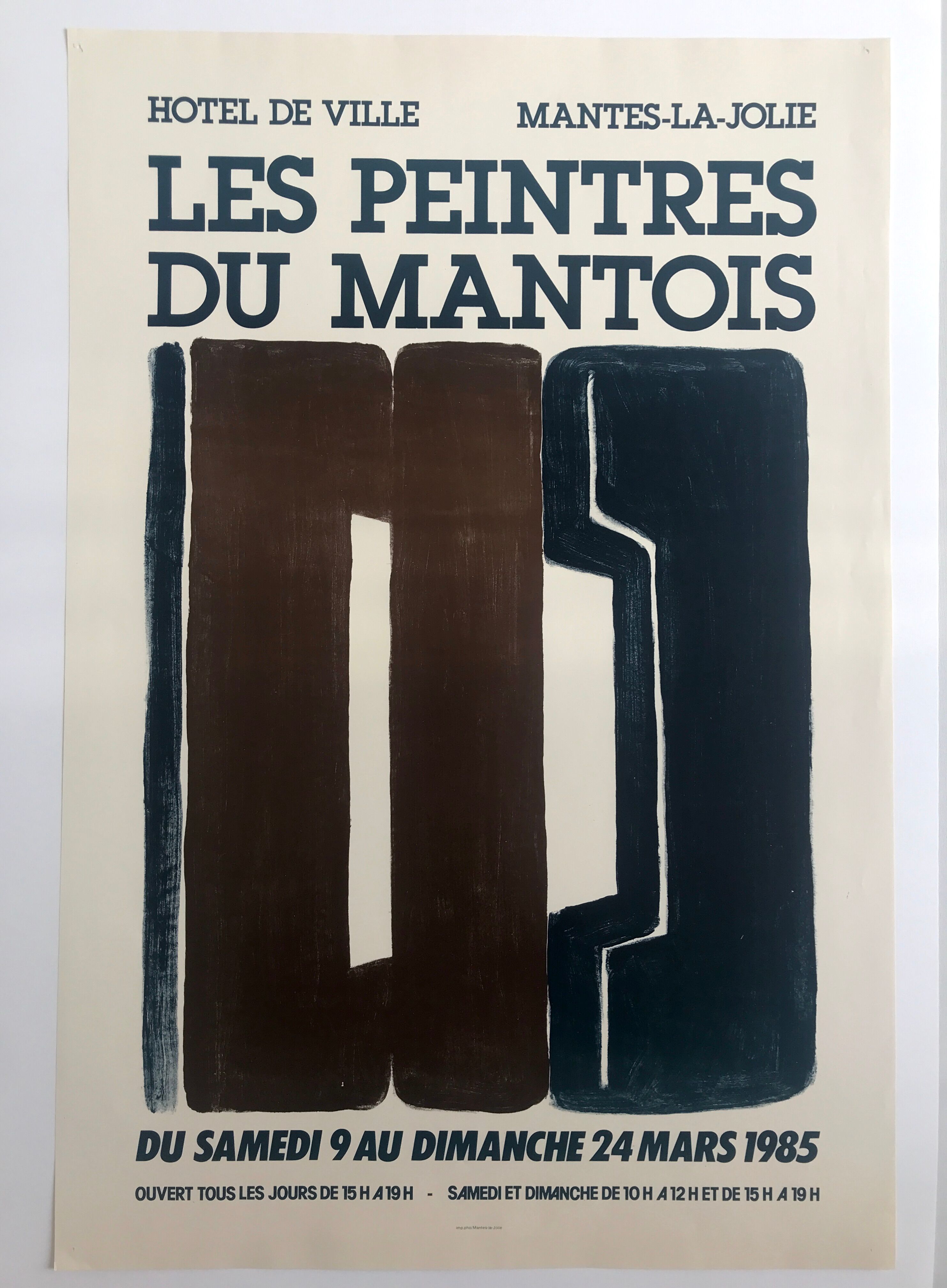 Original color poster Les peintres du Mantois, 1985
