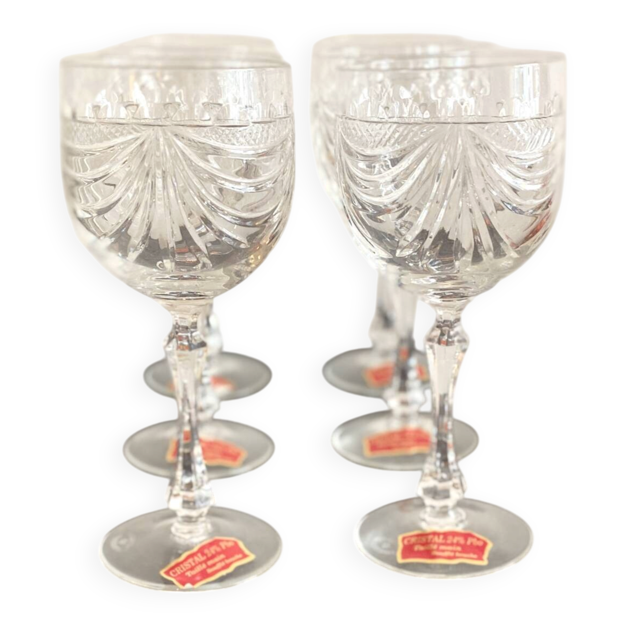 Set of 6 Lorraine crystal wine glasses - Gérard model
