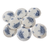 Set of 8 earthenware collection plates