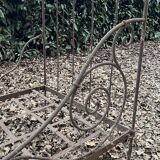 Folding wrought iron bed 1900