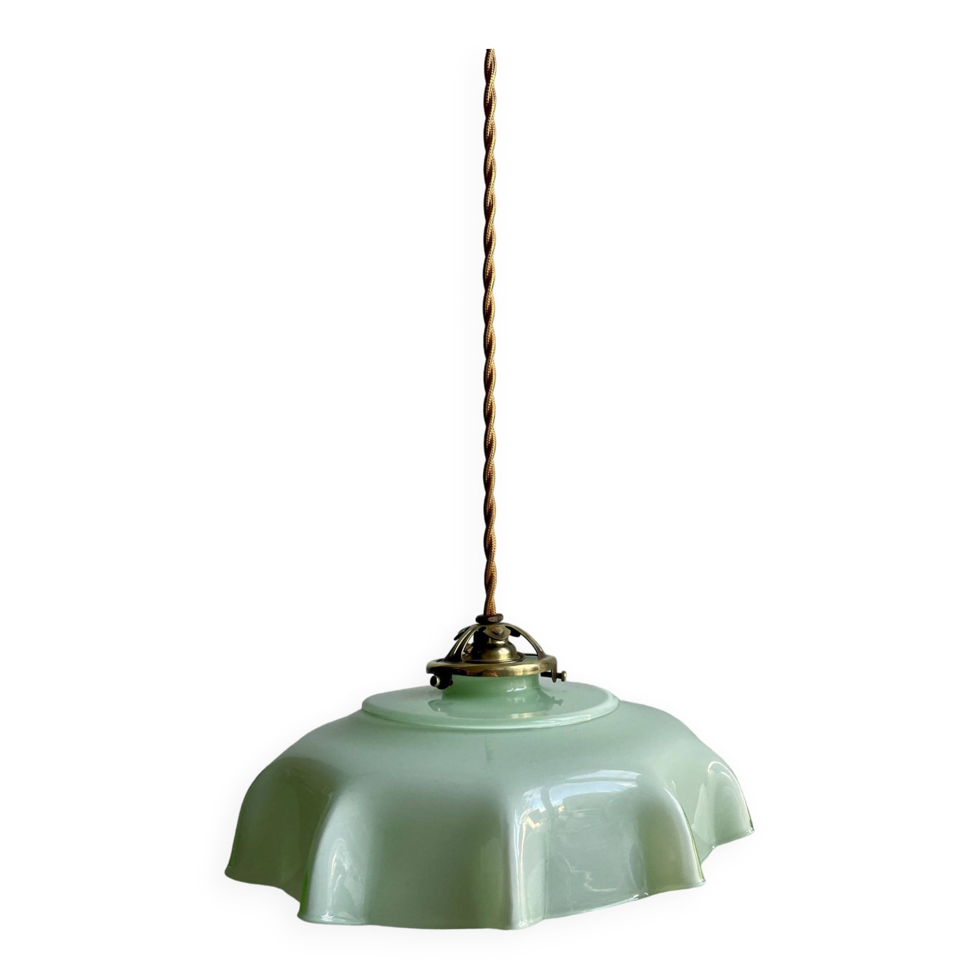 Vintage opaline pendant light