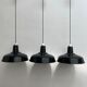 Lot 3 suspensions industrielles émaillées 35,5 cm