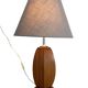 Mid Century Scandinavian teak table lamp 70's design minimalist