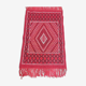 Handmade red margoum carpet in pure wool, 105x70 cm