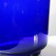 Antique biscuit jar/sweet jar, cobalt blue glass and silver-plated metal, early 20th century.