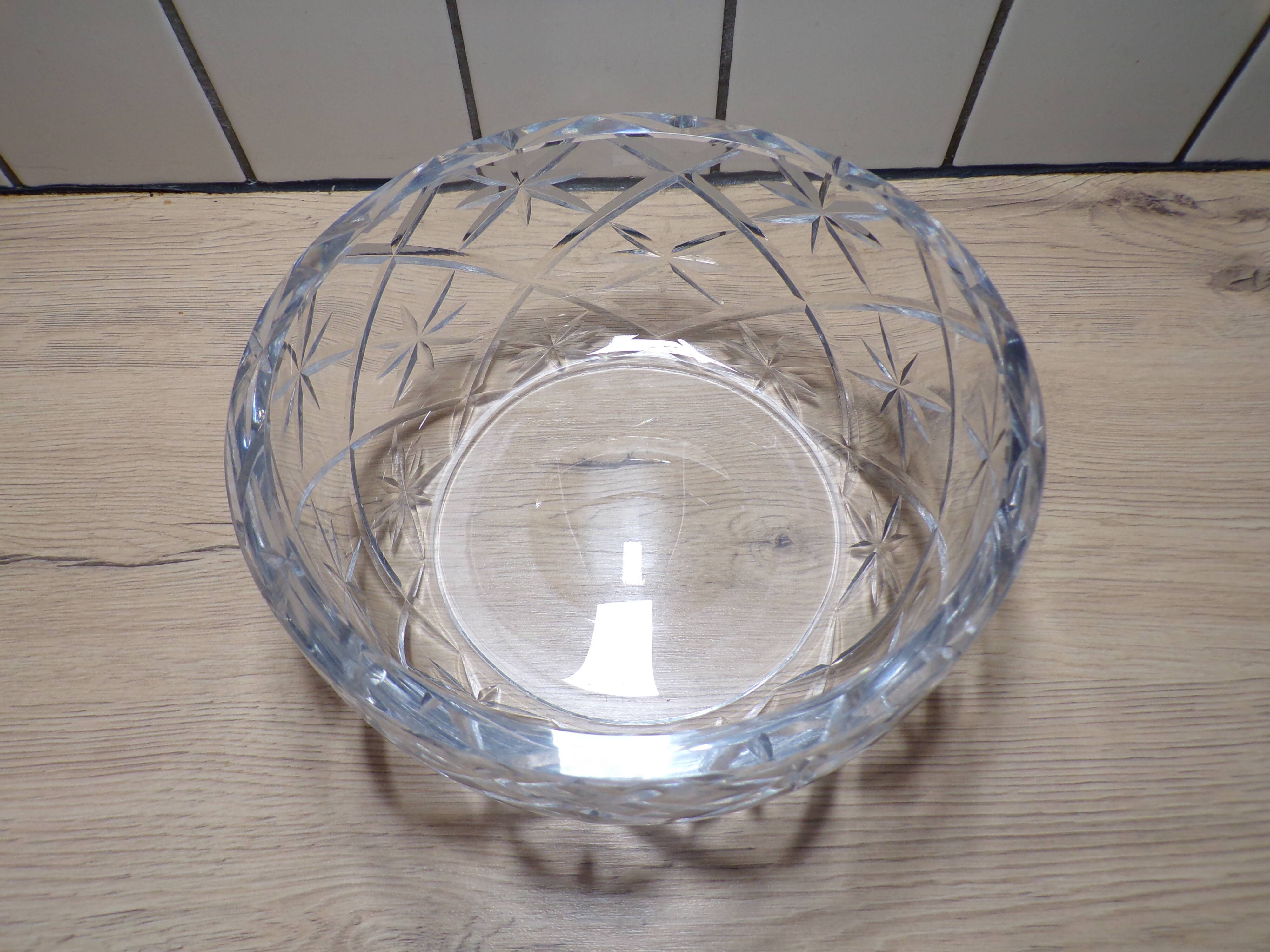 Saladier en cristal taillé d'Argental Ø20cm