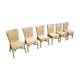 6 chaises vintage en bambou et osier 70's