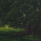 Tableau peinture du XIXe "paysage d'été"