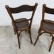 Pair of Baumann Bistrot chairs from the 1920s with pyrography seat