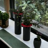 80s Design Ceramic Vases - Modern Vintage Home Decor Made in Italy – set of 2