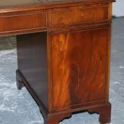 Vintage Green Hunter Leather Pedestal Desk by Bevan Funnell