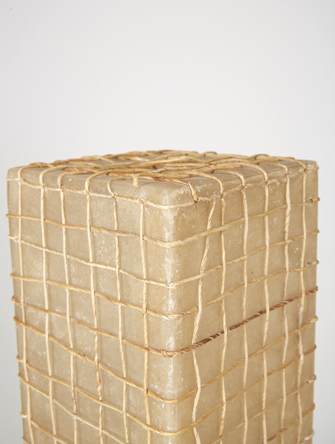Pair of resin and rope floor lamps 1960s