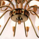 Lamp with arms of brass and glass, of Danish design from the 1950s