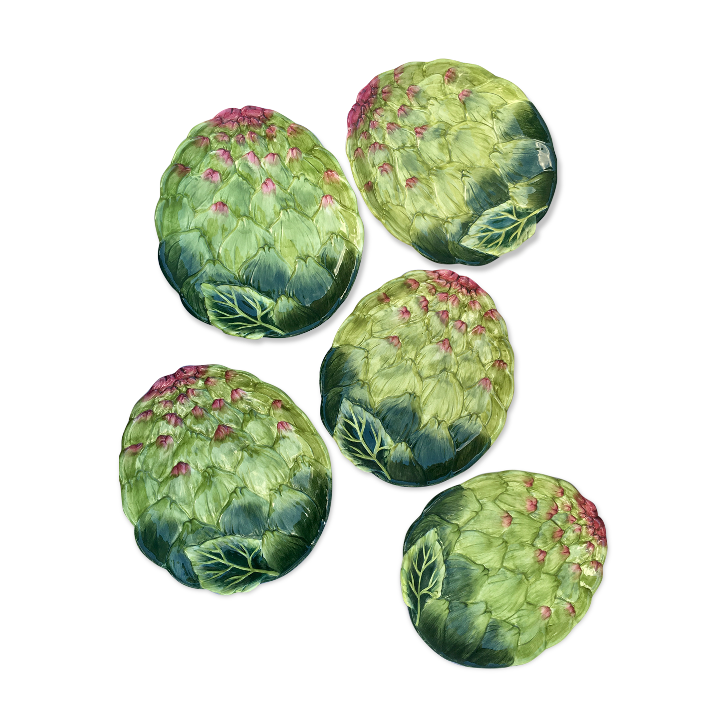 5 plates "artichoke"