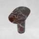"Bold" side table in Rosso Levanto marble