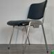 Set 5 chairs stackable Mauser in aluminium and leather, vintage 1960