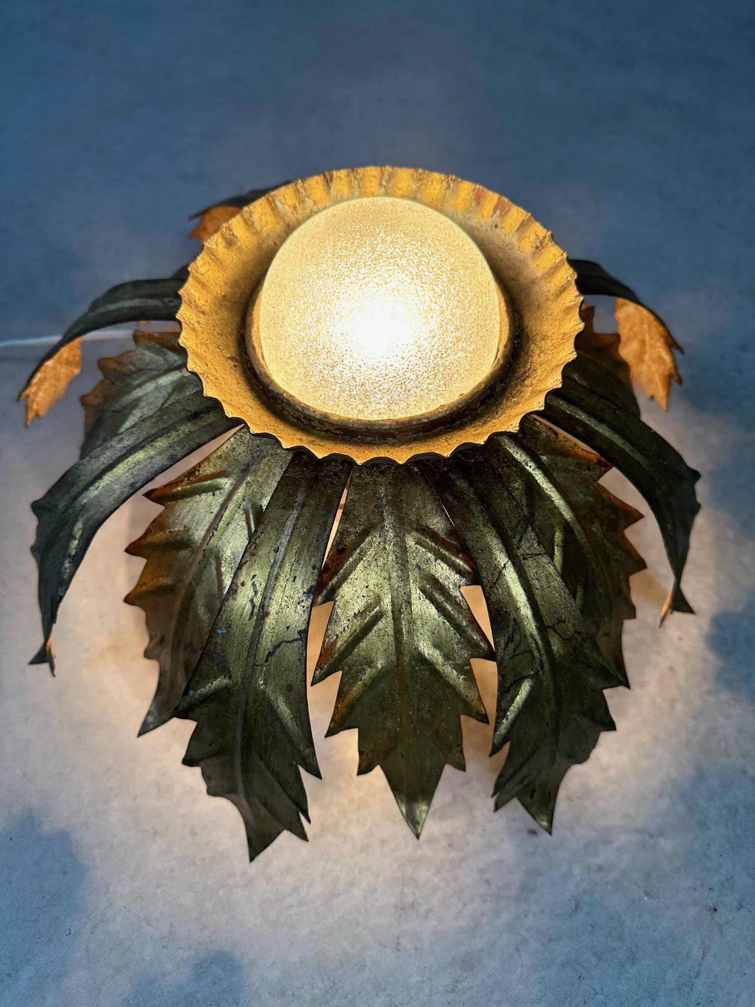 Plafonnier, applique vintage 'Sunburst'