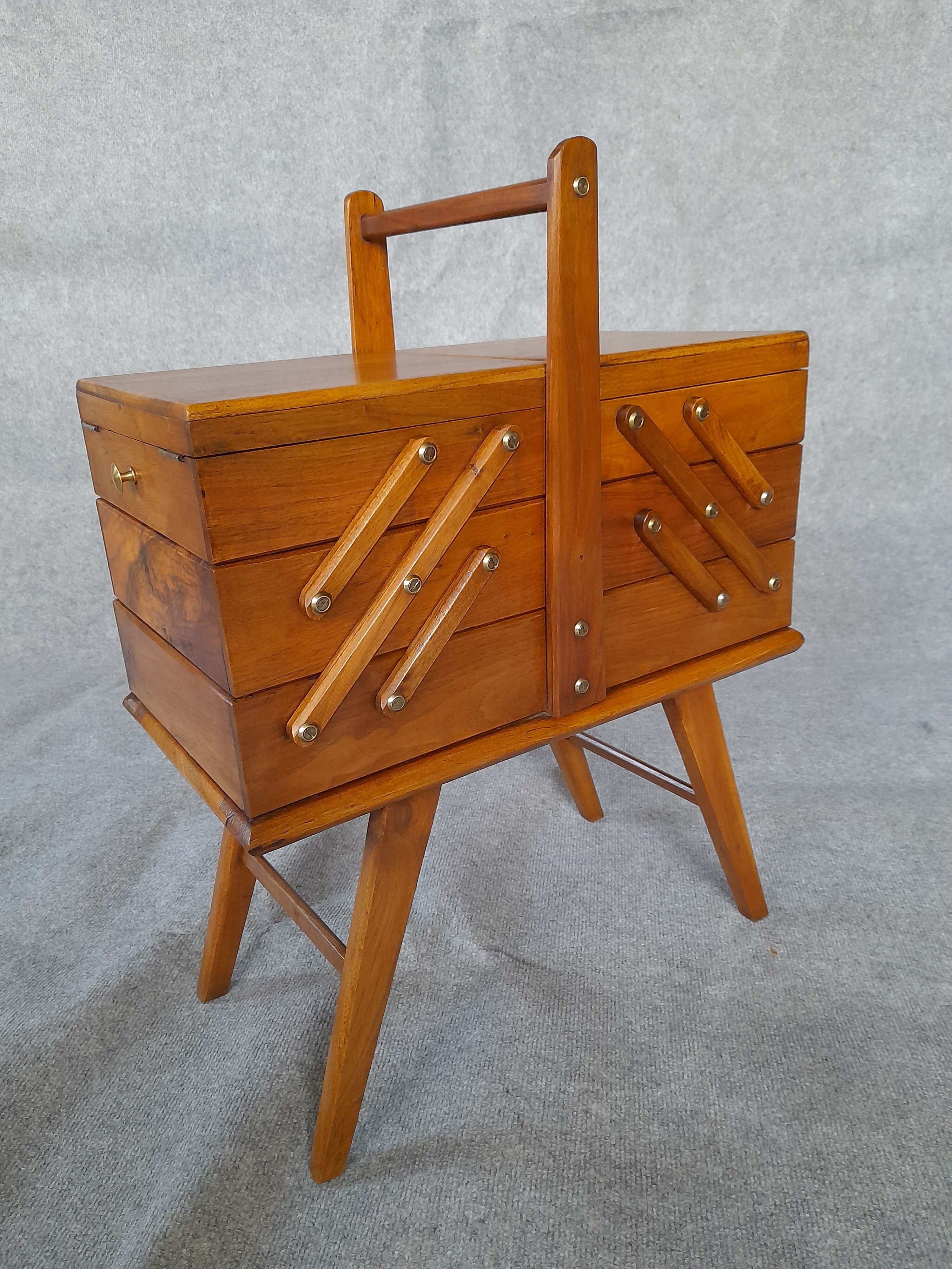 Vintage solid walnut worker