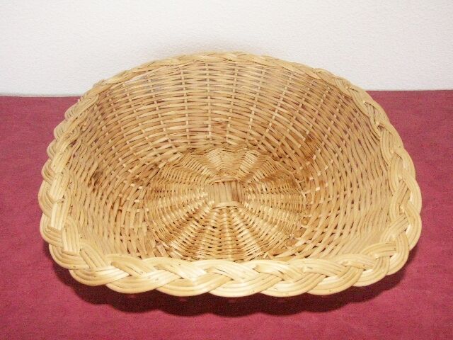 70s vintage wicker square basket