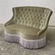 Padded velvet toad bench