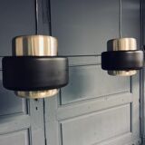 Vintage set Philips aluminium pendant lamps, 1970s/1980s, model LCG 201