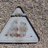 Panneau routier ancien école plaque