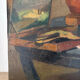 Still life, painter's table, oil on panel