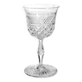 Verre à vin cuit en cristal soufflé et taillé main, Josair, 1960