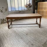 2m walnut drapery farm table
