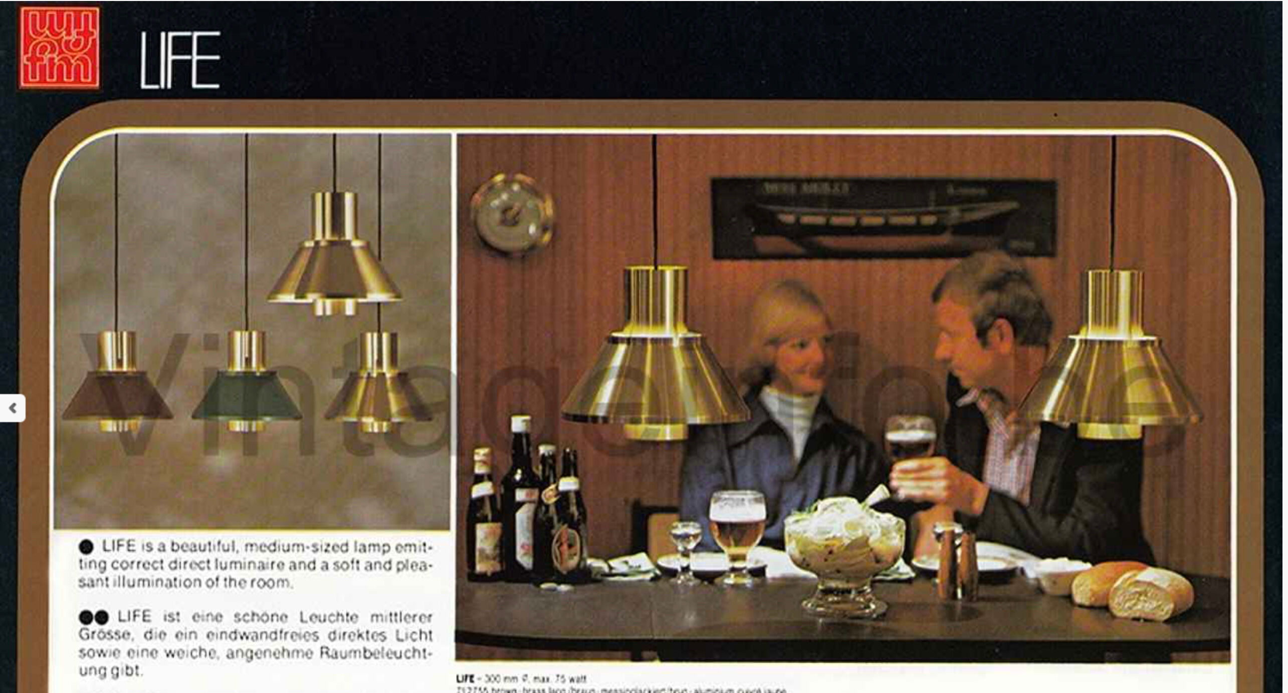 Pendant light "Life" by Jo Hammerborg for Fog & Mørup. Denmark 1970s