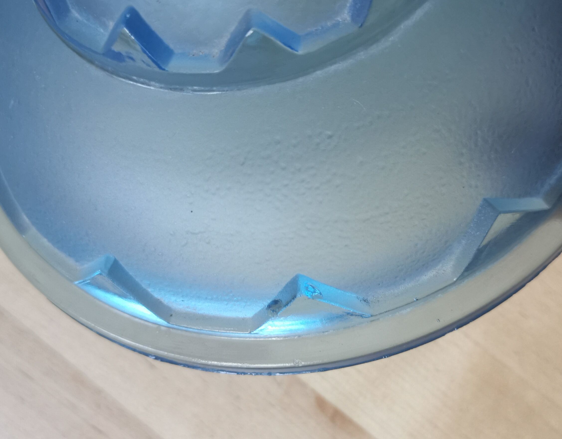 Pair hanging lamp Abat-jour blue glass