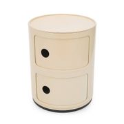 White modular storage unit by Anna Castelli for Kartell, 1970s.