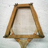 Antique wooden racket with frame