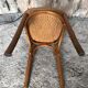 Old BAUMANN Style Bistro Chair Light Bent Wood Vintage #A595