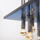 Suspension vintage en chrome et verre de Murano