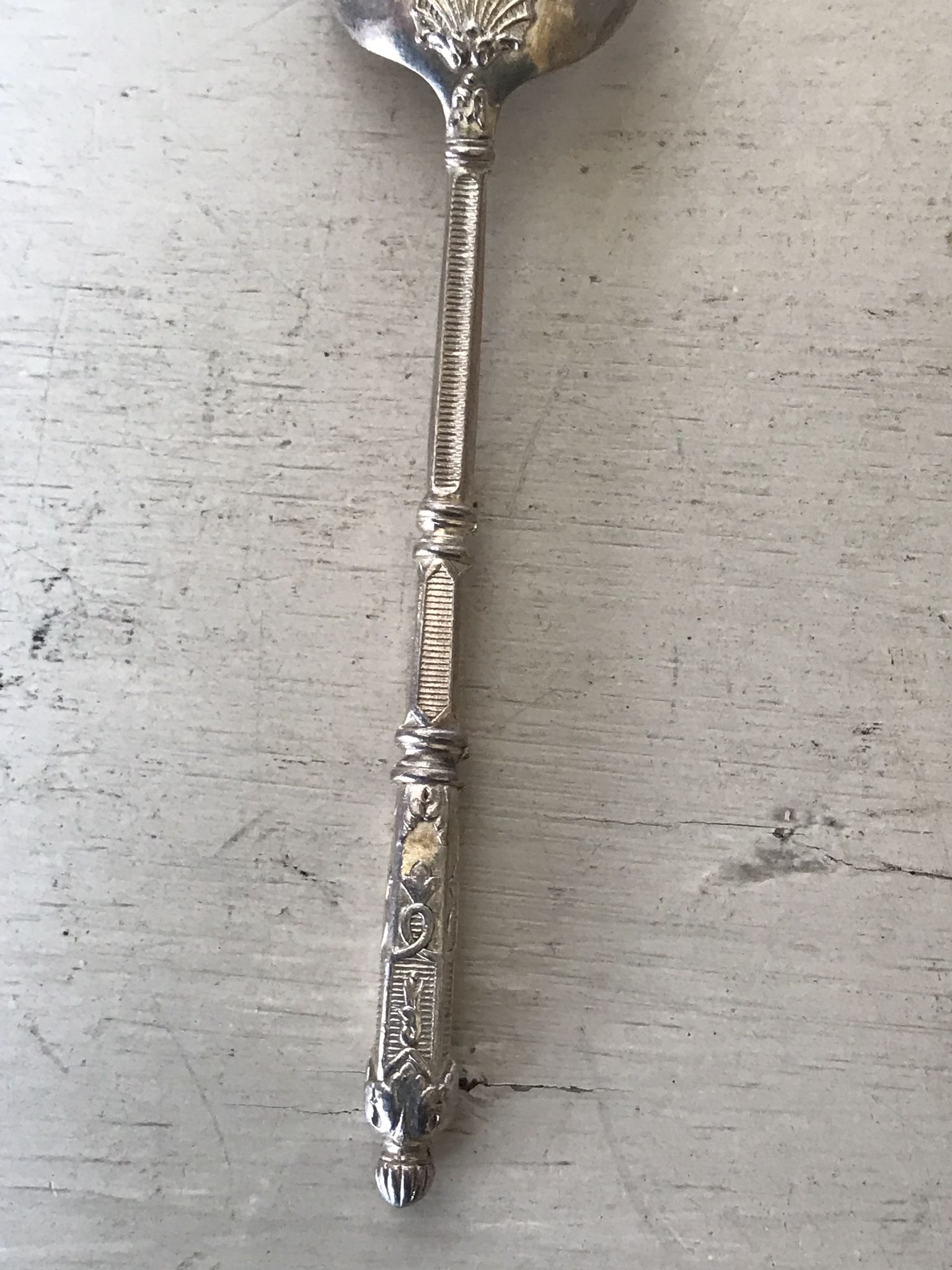 Series of 6 small spoons to mocha metal silver brand sfam russian décor