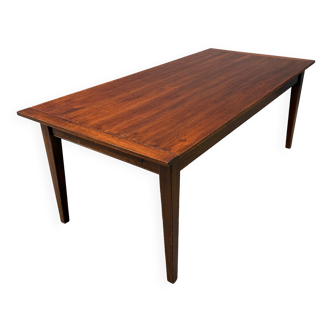 Large antique style oak extendable dining table