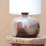 Brown and blue-grey ceramic lamp, 1960s