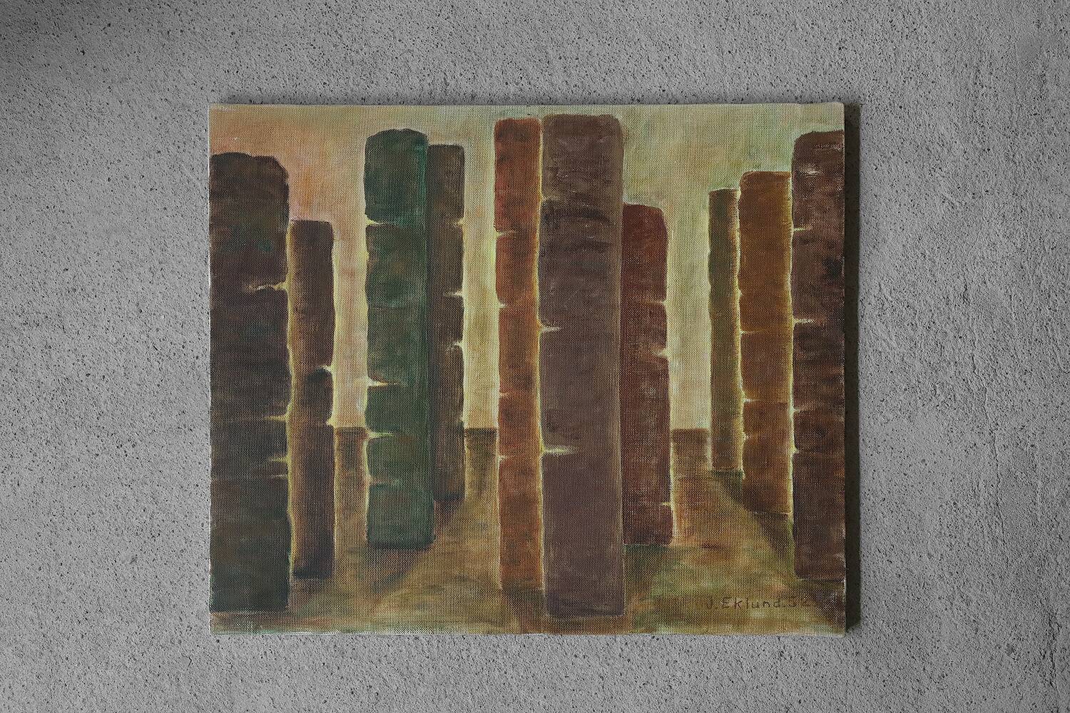 Oil on canvas, J. Eklund, 1952