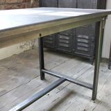 Industrial metal table of the 50s