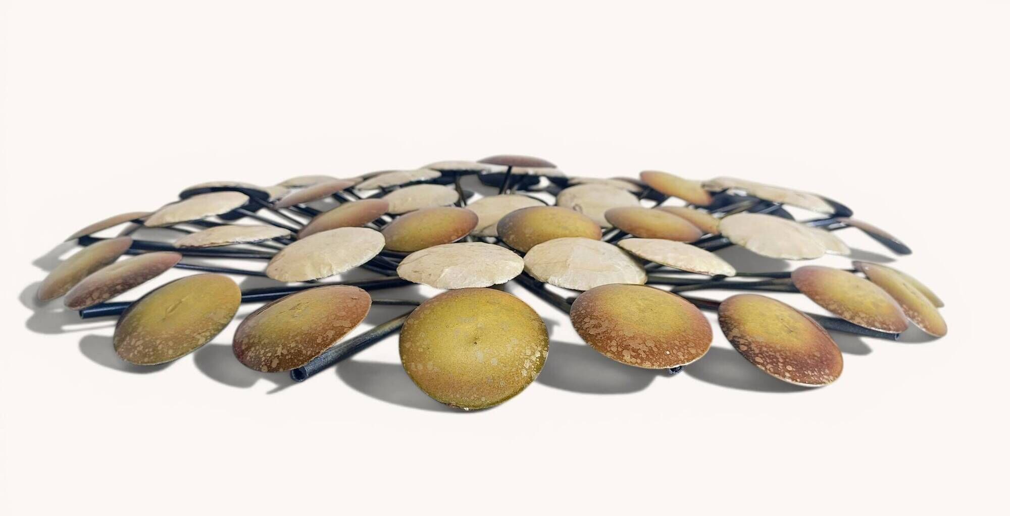Mid-Century Enameled Metal Wall Sculpture, France, Circa 1965-1975