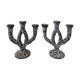 Pair of ceramic candle holders